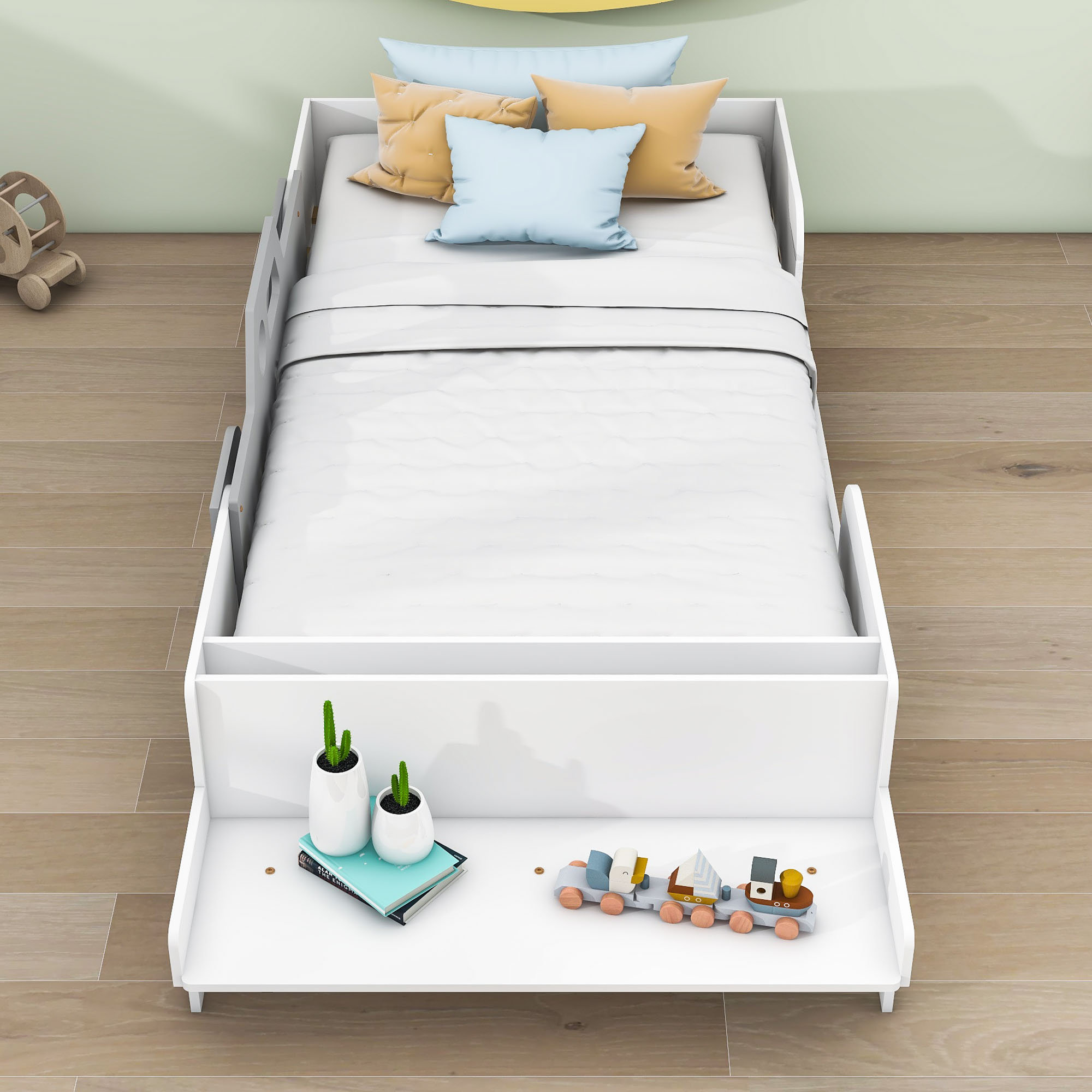 Cheneaux platform bed with drawers ebern designs discount